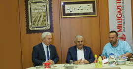 Binali Yıldırım'dan Milli Gazete'ye özür ziyareti