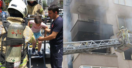 Kadıköy'de engelli oğlunu yangından kurtaran baba ve anne kurtulamadı