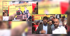 Maket ev mağdurları AKP önünde eylem yaptı