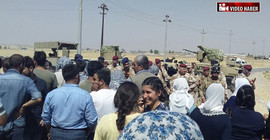 Irak askerlerinden Mahmurluların yürüyüşüne engel