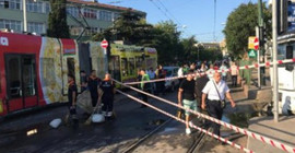 İstanbul'da tramvaya su tankeri çarptı