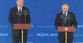 Erdoğan ve Putin'in ilk buluşma noktası havacılık fuarı oldu