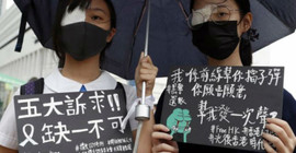 Hong Kong'da protestoları destekleyen öğrenciler derse girmedi