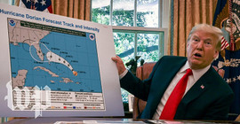 Sahte meteoroloji haritası gösteren Trump 90 gün hapis cezası alabilir