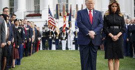 ABD Başkanı Trump ve First Lady 11 Eylül kurbanlarını andı