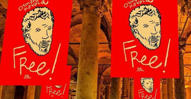 Bienal açılışında Osman Kavala eylemi