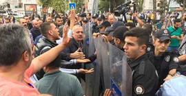 Pazarcılara biber gazlı müdahale