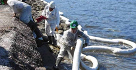 Foça'daki petrol atığına suç duyurusu
