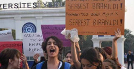 Üniversite'de taciz şüphelisinin serbest kalmasına tepki