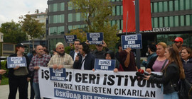 Üsküdar Belediyesi işçileri işlerini geri istedi