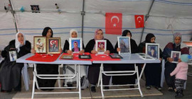 HDP binası önünde oturan aileler arasında kavga çıktı
