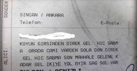 'Orada cami var, sola dön’ adresli kargo alıcısını buldu