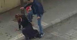 Antep'te sokak ortasında eşine şiddet uygulayan erkeğe ceza
