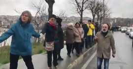 'Ya Kanal Ya İstanbul' diyen İstanbullular'dan insan zinciri