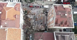 İstanbul'da 7 katlı bina çöktü
