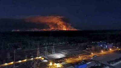 Ukrayna'da yangın Çernobil'in kapısına dayandı