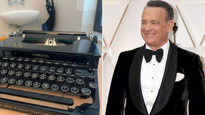 Tom Hanks'ten 8 yaşındaki Corona'ya Corona marka daktillo hediyesi