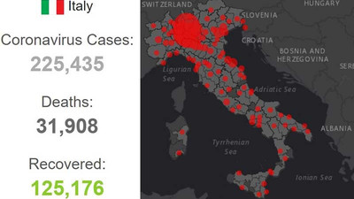 İtalya'da koronavirüs kaynaklı can kaybı 32 bine yaklaştı