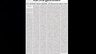 New York Times salgında ölenlerin isimlerini manşet yaptı