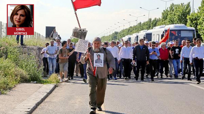 'Sadece cezaevindeki oğlum için yürüyüşteyim'