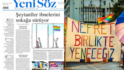 LGBT'liler için nefret dolu manşet!