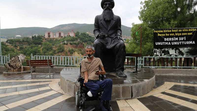 Tutuklu yeğeni için tekerlekli sandalyesiyle Dersim'e gitti