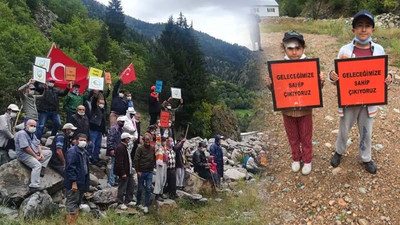 Köylüler HES şirketinin tahrip ettiği alana fidan dikti
