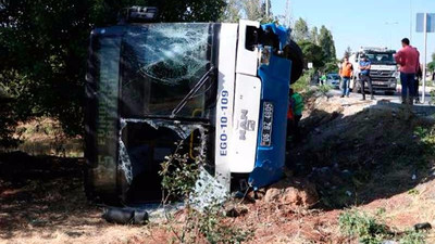 Ankara'da belediye otobüsü devrildi: 5 yaralı