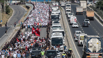 İstanbul yollarına 'Adalet Yürüyüşü' düzeni