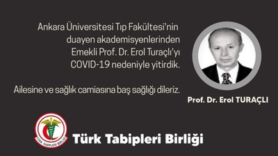 Prof. Dr. Erol Turaçlı Coronavirus’ten hayatını kaybetti