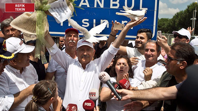 Refik Tekin'in Adalet yürüyüşü fotoğrafları