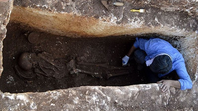 Adıyaman'da 1500 yıllık insan iskeleti bulundu