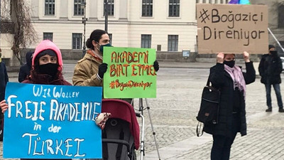 Almanya’daki Boğaziçi Üniversitesi mezunlarından 'kayyım rektör' eylemi