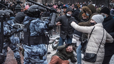 Rusya'da 'Navalny gösterisi' bilançosu: 3 binden fazla kişi gözaltında