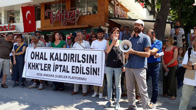 KESK Ankara'da eylem yaptı