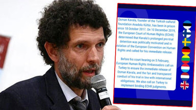 Duruşma öncesi 8 ülkenin büyükelçisinden ortak 'Osman Kavala' çağrısı