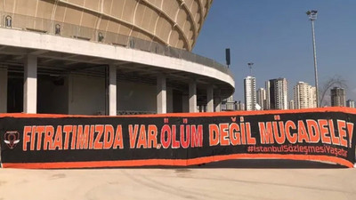 Adanaspor taraftarlarının 8 Mart için hazırladığı pankart stada alınmadı