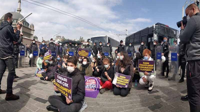 Kadınlardan Taksim'de İstanbul Sözleşmesi eylemi