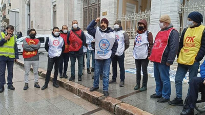 Eylemdeki PTT-Sen ve PTT Kargo-Sen üyesi işçilerine destek