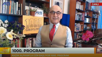 Nazım Alpman, ARTI TV'de 1000. programını yaptı