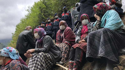 İkizdere'de iş makineleri jandarma eşliğinde çalışıyor, halk direniyor