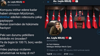 AKP'li Meclis Üyesi intiharlar nedeniyle iktidarı eleştirenlere hakaret etti