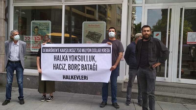 Halkevleri üyeleri Ziraat Bankası önündeydi: Mafya düzeninden hesap soracağız