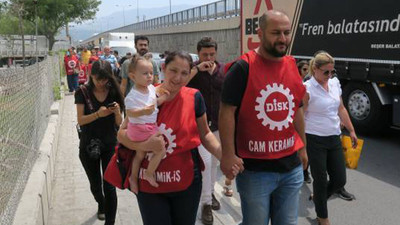 İşçiler direniş çadırı kurdu