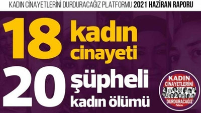 Haziran ayında 18 kadın katledildi