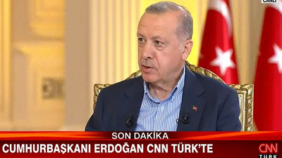 Canlı yayında konuşan Erdoğan'a tepkiler