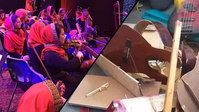 Taliban, Ulusal Müzik Enstitüsü'nü basarak enstrümanları parçaladı