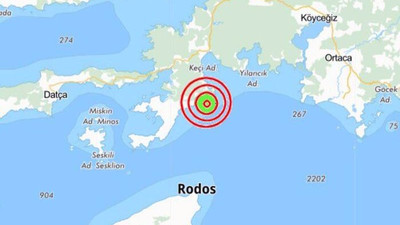 Marmaris açıklarında deprem