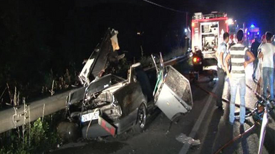 Beykoz'da trafik faciası: 2 ölü 1 ağır yaralı