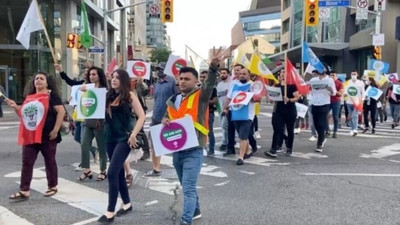 Toronto’da HDP’ye destek yürüyüşü